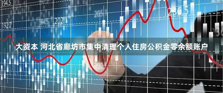 大资本 河北省廊坊市集中清理个人住房公积金零余额账户