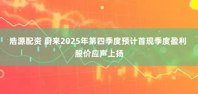 浩源配资 蔚来2025年第四季度预计首现季度盈利 股价应声上扬